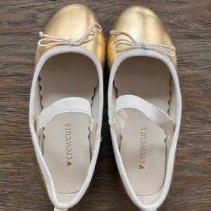 Crewcuts Gold Ballet Flats Girls